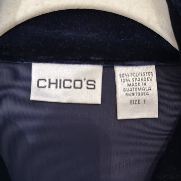 Chico's dark navy Velvet Jacket - Picture 7 of 7